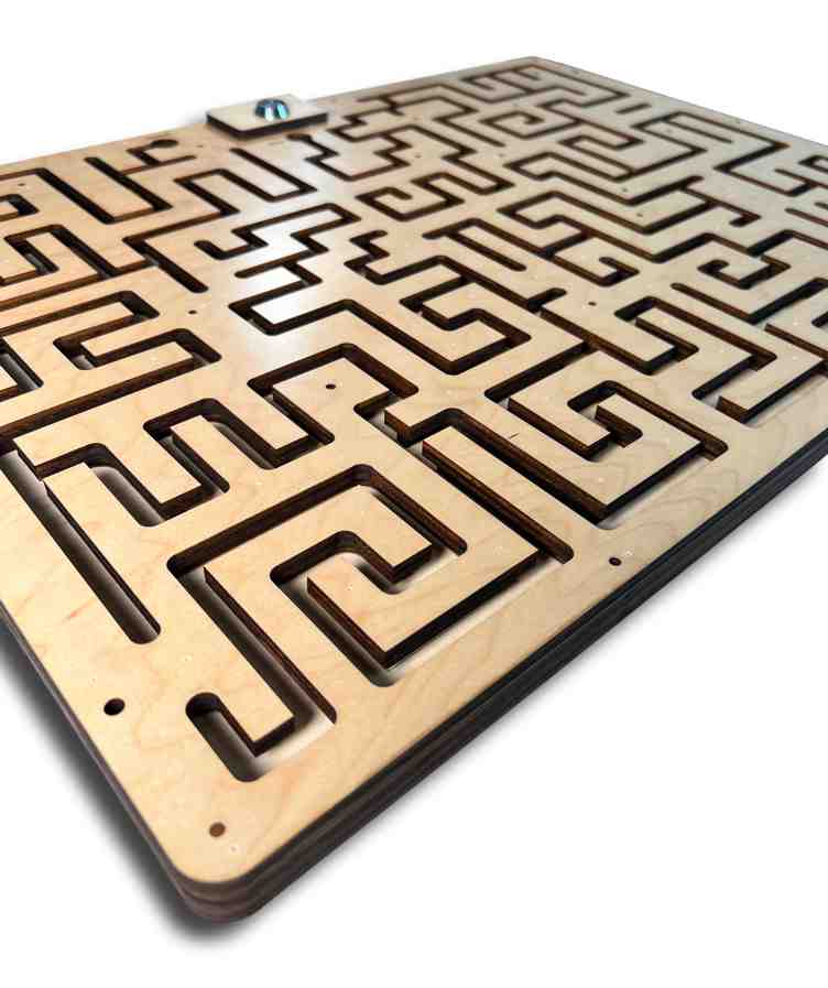 Wood Labyrinth Mini Escape Room Square Maze Wooden Maze Wood Maze Wooden Puzzle  Escape Room Square Labyrinth Key Maze for Escape Rooms 