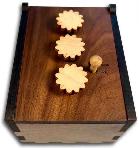 Secret Lock Box Wood Brain Teaser Puzzle - Put a Gift Inside