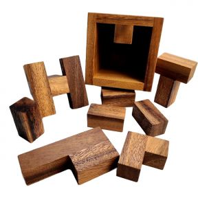 Fyess 200pcs 1cm Wooden Cubes, Craft Wood Blocks Natural Unfinished Wooden Blocks Craft Cubes DIY Wood Cubes Math Wood Square Blocks, Puzzle Making