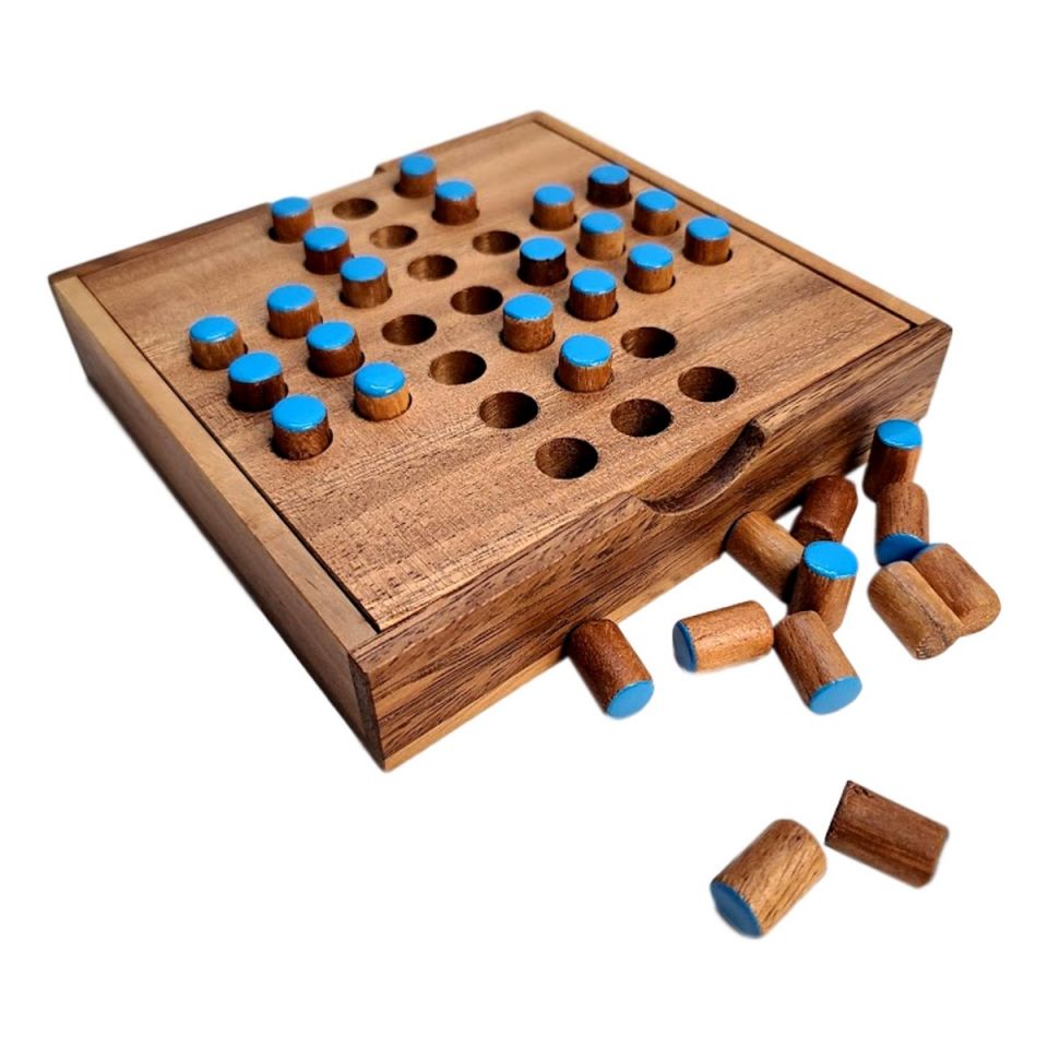 Triangle Peg Game Peg Solitaire Game Wood Peg Board Game -  Portugal